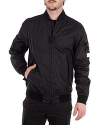 Stone Island - Crinkled Bomber Jacket - Lyst