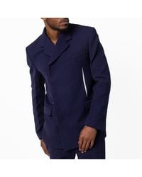 Ferragamo - Double Breasted Tailored Blazer Jacket, Brand Size 48 Us - Lyst