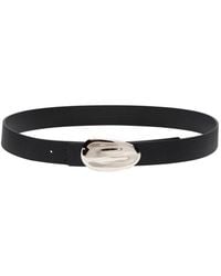 Ferragamo - Sculptural Gancini Pebble Leather Belt - Lyst