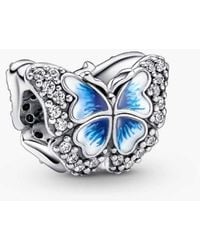 PANDORA - Butterfly Sterling Charm - Lyst