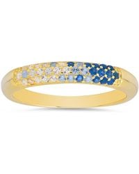Kylie Harper - 14K Over Petite Sapphire Ombre Pave Cz Band Ring - Lyst