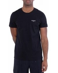 Balmain - Flock Logo Cotton T Shirt - Lyst