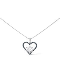Haus of Brilliance - 925 Sterling 1/10Ct Tdw Treated Diamond Heart Pendant Necklace - Lyst