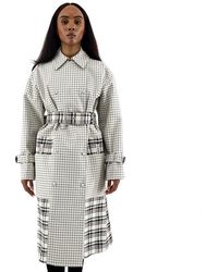 Proenza Schouler - Windowpane Plaid Belted Trench Coat - Lyst