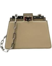 Fendi - Peekaboo Chain-Link Handle Bag - Lyst