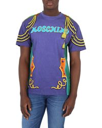 Moschino - Chain Print Logo Oversized Cotton T-shirt - Lyst