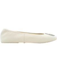 Tory Burch - Reva Leather Travel Ballet Flats - Lyst