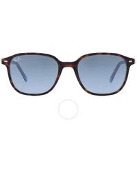Ray-Ban - Leonard Blue Gradient Square Sunglasses Rb2193 13163m 53 - Lyst