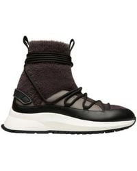 Bally - Dalyla Cashmere And Leather Sneakers, Brand Size 37 Us - Lyst