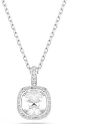 Swarovski - Una Cushion Cut Pendant Necklace - Lyst