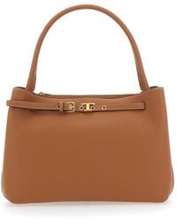 Tod's - T-String Handbag With Adjustable And Removable Shoulder Strap And Strap With Buckle On The Front - Lyst