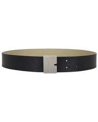Burberry - Ekd Debossed Leather Shield Belt, Cm - Lyst