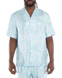 Versace - Barocco Print Silk Shirt, Brand Size 48 (Us - Lyst