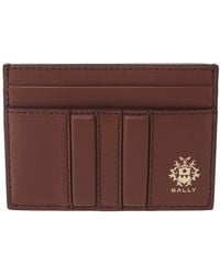 Bally - Embossed Logo Leather Card Case - Lyst
