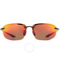 Maui Jim - Ho'okipa Universal Fit Hawaii Lava Wrap Sunglasses Rm407n-2m 64 - Lyst