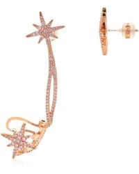 Apm Monaco - Rose-Tone Crystal Star Earrings - Lyst