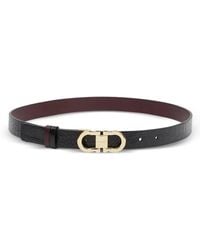 Ferragamo - Reversible And Adjustable Gancini Belt, Cm - Lyst