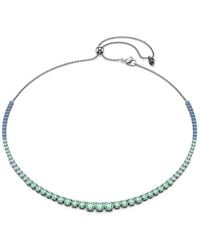 Swarovski - Matrix Rhodium-Plated Crystal Necklace - Lyst
