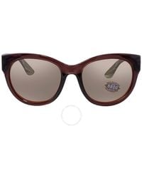 Costa Del Mar - Maya Copper Silver Mirror Polarized Glass Cat Eye Sunglasses 6s9011 901104 55 - Lyst