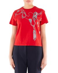 Burberry - Knight Hardware Cotton T-Shirt - Lyst