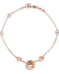 Gucci - Icon 18Kt Rose Heart Bracelet - Lyst