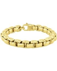 Robert Alton - Stainless Steel Rounded Box Link Finish Bracelet - Lyst