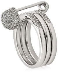 Apm Monaco - Silver Safety Pin Ring - Lyst