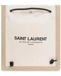 Saint Laurent - Universite Logo Flat Crossbody Bag - Lyst
