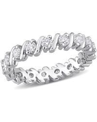 Amour - 1 Ct Dew Created Moissanite Eternity Band - Lyst