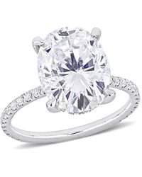 Amour - 4 7/8 Ct Dew Oval Created Moissanite Engagement Ring - Lyst