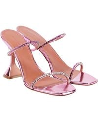AMINA MUADDI - Gilda Crystal Embellished Sandals, Brand Size 36 Us - Lyst