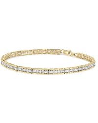 Haus of Brilliance - 10K 1.0 Cttw Round Diamond Pave Link Bracelet - Lyst