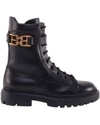 Bally - Gioele Leather Army Boots, Brand Size 39 Us - Lyst