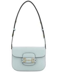 Gucci - Pastel Light Small Horsebit 1955 Shoulder Bag Jellyazure Calf Skin Borse A Mano - Lyst