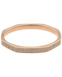 Swarovski - Dextera Rose-Tone Octagon Shape Bangle - Lyst
