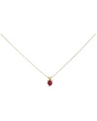 Haus of Brilliance - 14K 5X5 Mm Heart Shaped Ruby Solitaire Pendant Necklace - Lyst
