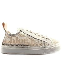 Chloé - Lauren Lace-Up Scalloped Trims Sneakers, Brand Size 36 Us - Lyst
