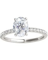 Maulijewels - 1.75 Carat Oval Moissanite Natural Diamond Engagement Rings For - Lyst