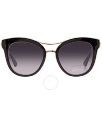 Guess Factory - Smoke Mirror Cat Eye Sunglasses Gf0304 01c 53 - Lyst