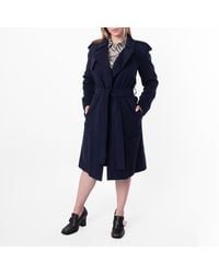 Burberry - Cashmere Wrap Belted Trench Coat, Brand Size 10 Us - Lyst