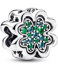 PANDORA - Ladies Splittable Four Leaf Clover Charm - Lyst