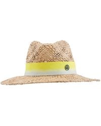 Maison Michel - Ladies Henrietta Straw Fedora Hat - Lyst