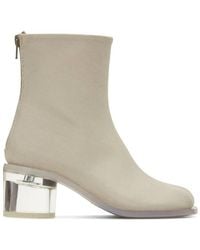 MM6 by Maison Margiela - Anatomic Transparent Heel Boots - Lyst