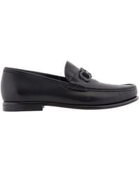 Ferragamo - Salvatore Leather Gancini Loafers - Lyst