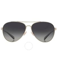 COACH - Polarized Grey Gradient Pilot Sunglasses Hc7140 9005t3 61 - Lyst