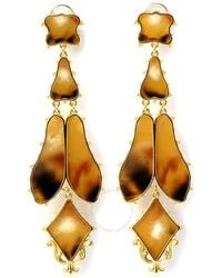 Burberry - Resin And Gold-plated Regal Butterly Drop Earrings - Lyst