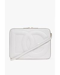Dolce & Gabbana - Dolce & Gabbana Leather Shoulder Bag With Logo - Lyst