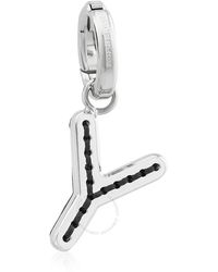 Burberry - Leather-topstitched 'y' Alphabet Charm - Lyst