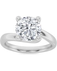 Mure And Co - 1Ctw Round Shaped Lab Grown Diamond (F/Vs) Bypass Shank Engagement Ring - Lyst