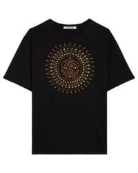 Roberto Cavalli - Crystal Monogram Rc Logo Cotton T-Shirt - Lyst
